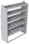 21-5872-5 Profiled back shelf unit 56"Wide x 18.5"Deep x 72"High with 5 shelves