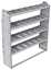 21-6363-4 Profiled back shelf unit 60"Wide x 13.5"Deep x 63"High with 4 shelves