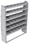 21-6372-6 Profiled back shelf unit 60"Wide x 13.5"Deep x 72"High with 6 shelves