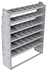 21-6572-6 Profiled back shelf unit 60"Wide x 15.5"Deep x 72"High with 6 shelves
