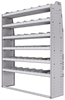 21-6572-6 Profiled back shelf unit 60"Wide x 15.5"Deep x 72"High with 6 shelves