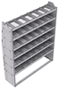 21-6572-6 Profiled back shelf unit 60"Wide x 15.5"Deep x 72"High with 6 shelves