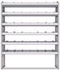 21-6572-6 Profiled back shelf unit 60"Wide x 15.5"Deep x 72"High with 6 shelves