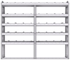 21-7363-5 Profiled back shelf unit 72"Wide x 13.5"Deep x 63"High with 5 shelves