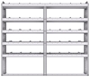 21-7363-5 Profiled back shelf unit 72"Wide x 13.5"Deep x 63"High with 5 shelves