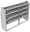 21-7548-4 Profiled back shelf unit 72"Wide x 15.5"Deep x 48"High with 4 shelves