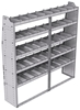 21-7572-5 Profiled back shelf unit 72"Wide x 15.5"Deep x 72"High with 5 shelves