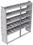 21-7572-5 Profiled back shelf unit 72"Wide x 15.5"Deep x 72"High with 5 shelves