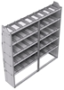 21-7572-5 Profiled back shelf unit 72"Wide x 15.5"Deep x 72"High with 5 shelves