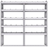 21-7572-5 Profiled back shelf unit 72"Wide x 15.5"Deep x 72"High with 5 shelves
