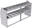 21-7836-2 Profiled back shelf unit 72"Wide x 18.5"Deep x 36"High with 2 shelves