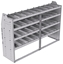 21-7848-4 Profiled back shelf unit 72"Wide x 18.5"Deep x 48"High with 4 shelves