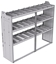 21-7858-3 Profiled back shelf unit 72"Wide x 18.5"Deep x 58"High with 3 shelves