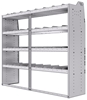 21-7863-4 Profiled back shelf unit 72"Wide x 18.5"Deep x 63"High with 4 shelves