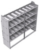 21-7863-4 Profiled back shelf unit 72"Wide x 18.5"Deep x 63"High with 4 shelves