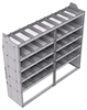 21-7863-5 Profiled back shelf unit 72"Wide x 18.5"Deep x 63"High with 5 shelves