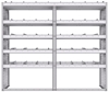 21-7863-5 Profiled back shelf unit 72"Wide x 18.5"Deep x 63"High with 5 shelves