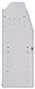 21-8336-2 Profiled back shelf unit 84"Wide x 13.5"Deep x 36"High with 2 shelves