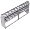 21-8336-2 Profiled back shelf unit 84"Wide x 13.5"Deep x 36"High with 2 shelves