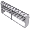 21-8336-2 Profiled back shelf unit 84"Wide x 13.5"Deep x 36"High with 2 shelves