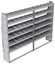 21-9372-6 Profiled back shelf unit 96"Wide x 13.5"Deep x 72"High with 6 shelves
