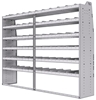 21-9872-6 Profiled back shelf unit 96"Wide x 18.5"Deep x 72"High with 6 shelves
