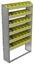 22-4172-6 Square back bin shelf unit 43"Wide x 11.5"Deep x 72"High with 6 shelves