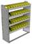 22-4348-4 Square back bin shelf unit 43"Wide x 13.5"Deep x 48"High with 4 shelves