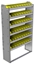 22-4372-6 Square back bin shelf unit 43"Wide x 13.5"Deep x 72"High with 6 shelves
