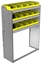 22-4558-3 Square back bin shelf unit 43"Wide x 15.5"Deep x 58"High with 3 shelves