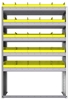 22-4563-5 Square back bin shelf unit 43"Wide x 15.5"Deep x 63"High with 5 shelves