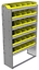 22-4572-6 Square back bin shelf unit 43"Wide x 15.5"Deep x 72"High with 6 shelves