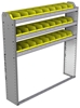 22-5158-3 Square back bin shelf unit 58.5"Wide x 11.5"Deep x 58"High with 3 shelves
