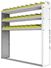 22-5158-3 Square back bin shelf unit 58.5"Wide x 11.5"Deep x 58"High with 3 shelves