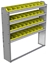 22-5158-4 Square back bin shelf unit 58.5"Wide x 11.5"Deep x 58"High with 4 shelves