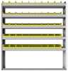 22-5163-5 Square back bin shelf unit 58.5"Wide x 11.5"Deep x 63"High with 5 shelves
