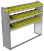 22-5348-3 Square back bin shelf unit 58.5"Wide x 13.5"Deep x 48"High with 3 shelves