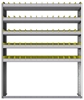 22-5372-5 Square back bin shelf unit 58.5"Wide x 13.5"Deep x 72"High with 5 shelves