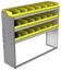 22-5548-3 Square back bin shelf unit 58.5"Wide x 15.5"Deep x 48"High with 3 shelves
