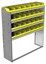 22-5563-4 Square back bin shelf unit 58.5"Wide x 15.5"Deep x 63"High with 4 shelves