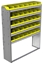 22-5572-5 Square back bin shelf unit 58.5"Wide x 15.5"Deep x 72"High with 5 shelves