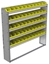 22-6163-5 Square back bin shelf unit 67"Wide x 11.5"Deep x 63"High with 5 shelves