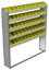 22-6172-5 Square back bin shelf unit 67"Wide x 11.5"Deep x 72"High with 5 shelves
