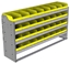 22-6536-4 Square back bin shelf unit 67"Wide x 15.5"Deep x 36"High with 4 shelves