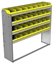 22-6558-4 Square back bin shelf unit 67"Wide x 15.5"Deep x 58"High with 4 shelves