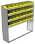 22-6563-4 Square back bin shelf unit 67"Wide x 15.5"Deep x 63"High with 4 shelves