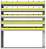 22-6572-5 Square back bin shelf unit 67"Wide x 15.5"Deep x 72"High with 5 shelves