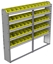 22-7163-5 Square back bin shelf unit 75"Wide x 11.5"Deep x 63"High with 5 shelves