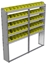 22-7172-5 Square back bin shelf unit 75"Wide x 11.5"Deep x 72"High with 5 shelves