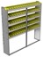 22-7372-5 Square back bin shelf unit 75"Wide x 13.5"Deep x 72"High with 5 shelves